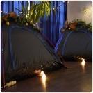 Glamping zone: tent